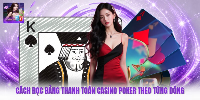 Cách đọc bảng thanh toán casino poker theo từng dòng